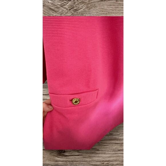 Lily Pulitzer Dress Charlene Shift Pink Womens Pockets Gold Buttons Size Medium - Picture 5 of 11